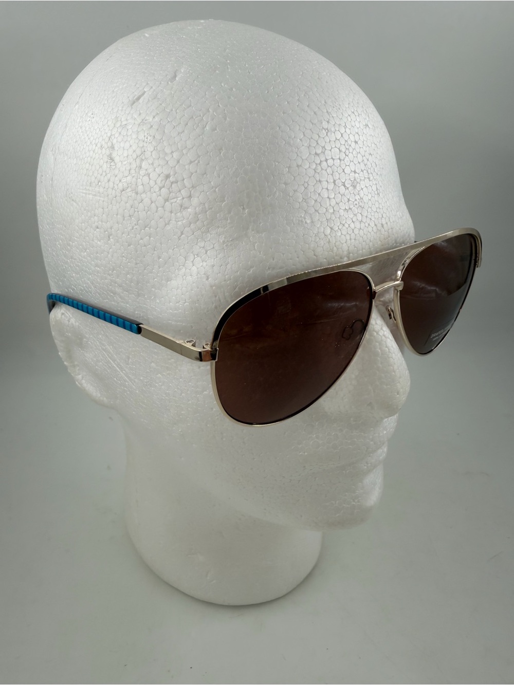 Draper James Women’s Gold Tone Aviator Sunglasses Brown Gradient Lens Brow Bar